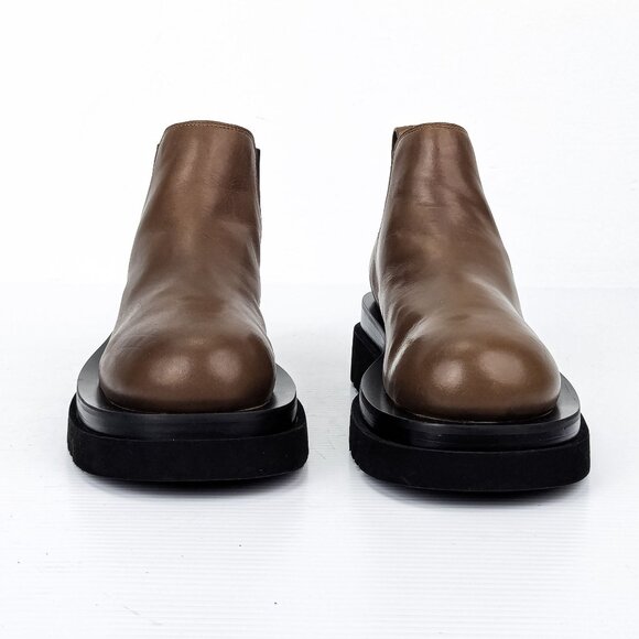 StudioLee Selection Women Green Leather Platform Chelsea Boots 7US EUR37 - Picture 2 of 9